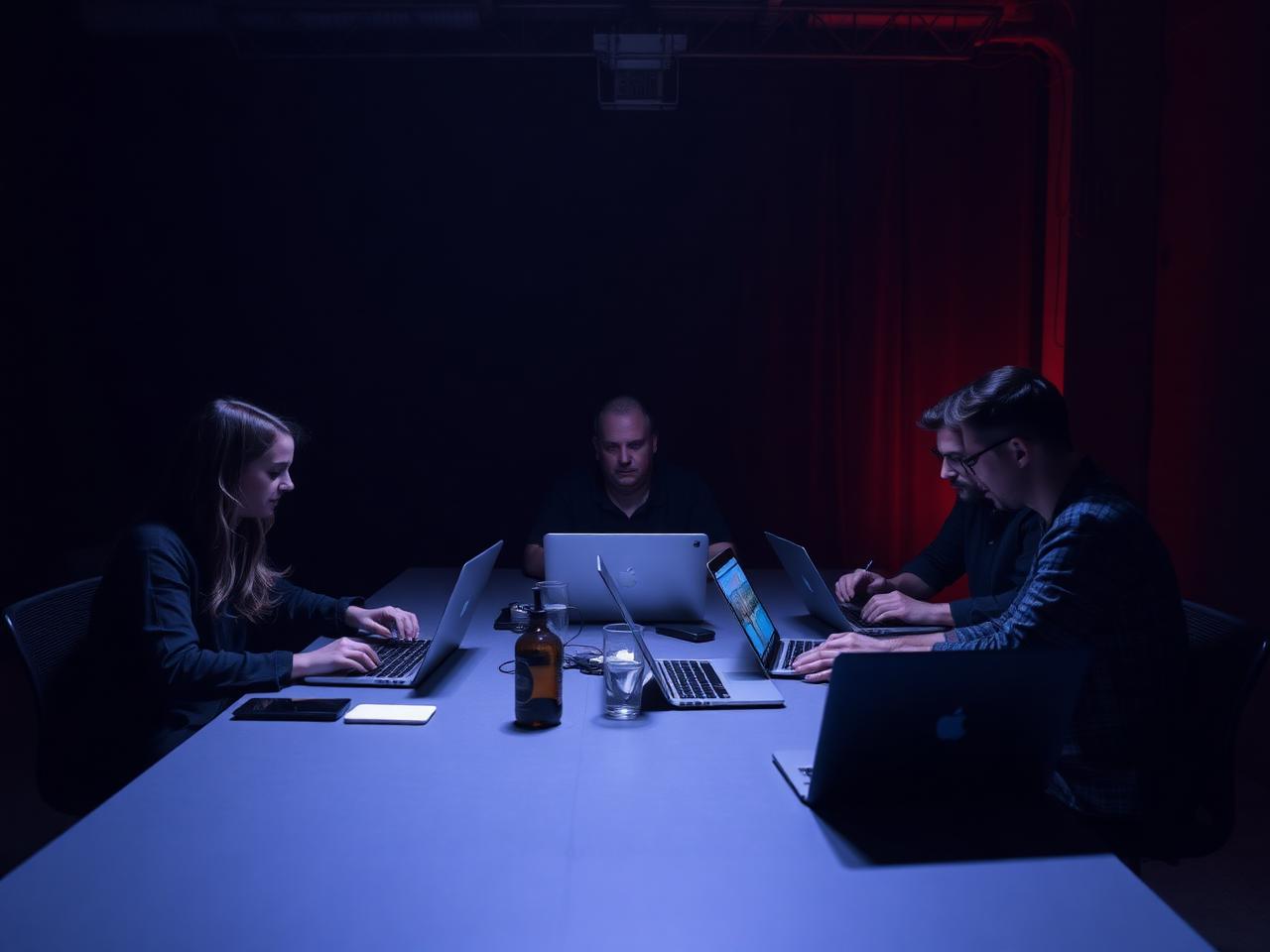 MediaPath team working on campaigns in the studio